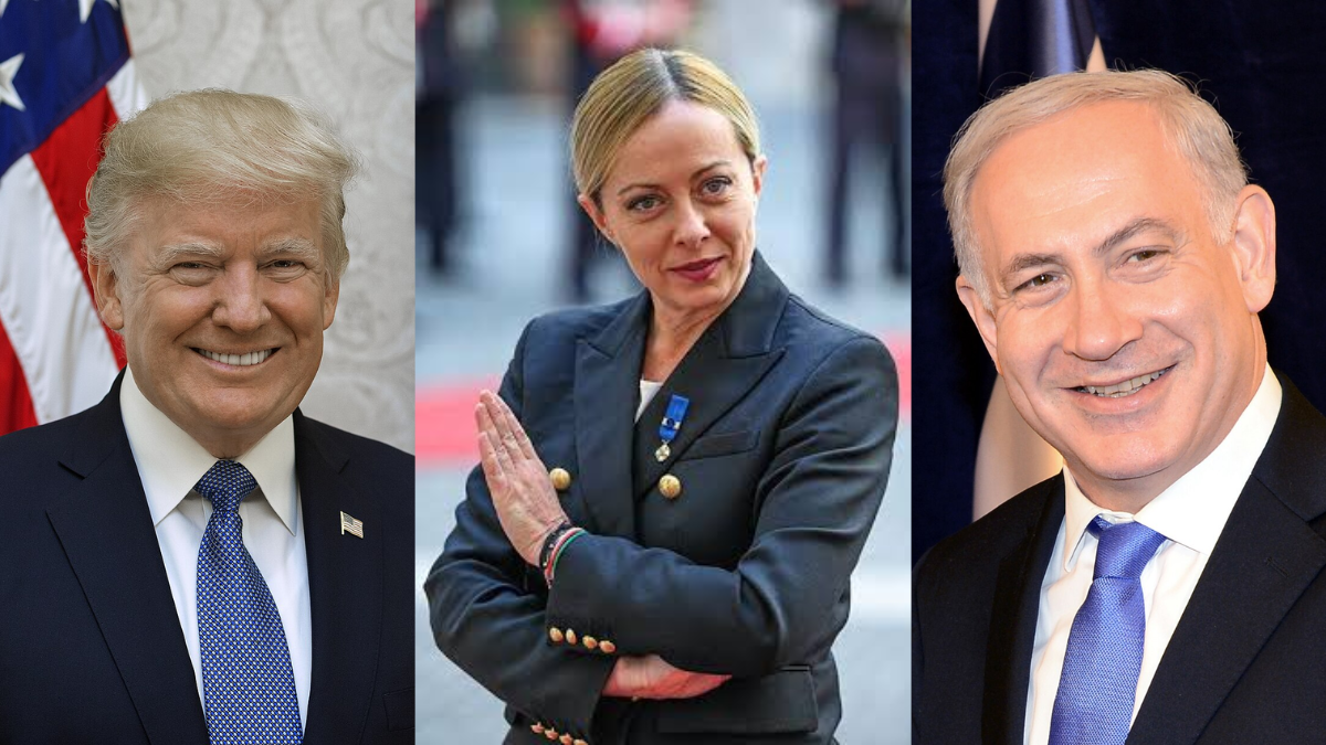 Donald-Trump-Benjamin-Netanyahu-Giorgia-Meloni